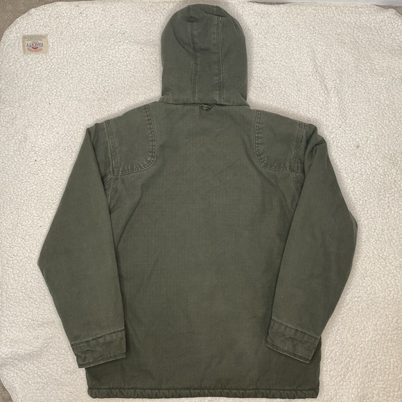 Walls Blizzard PRUF Sherpa Lines Green Canvas Hooded Jacket: Size Extra … - Picture 2 of 10